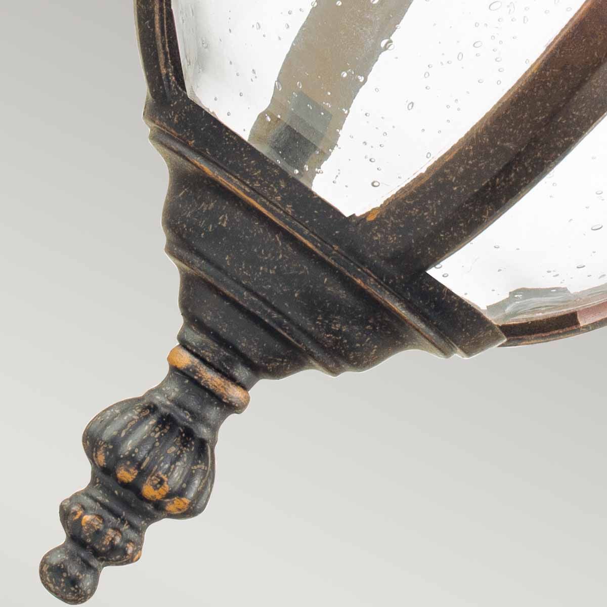 Elstead Cleveland Single Medium Down Wall Lantern - Weathered Bronze