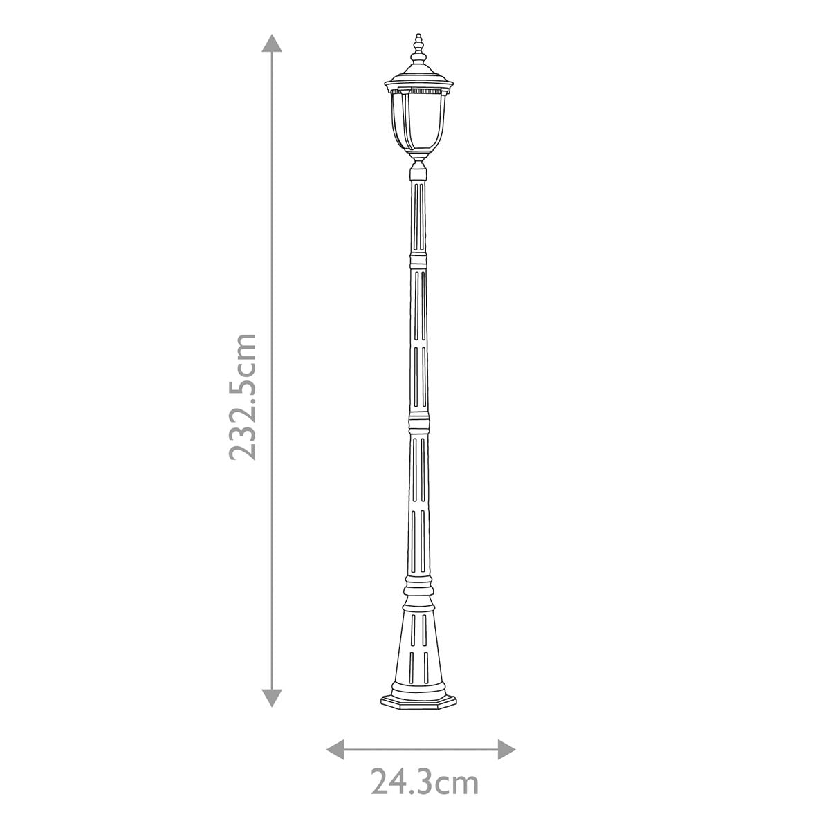 Elstead Cleveland Single Head Lamp Post - Weathered Bronze