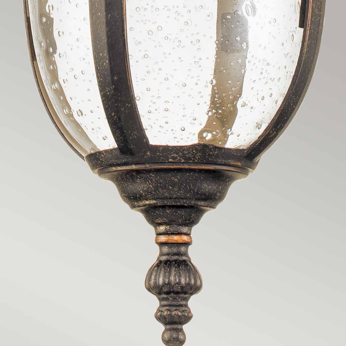 Elstead Cleveland Single Small Chain Lantern - Weathered Bronze