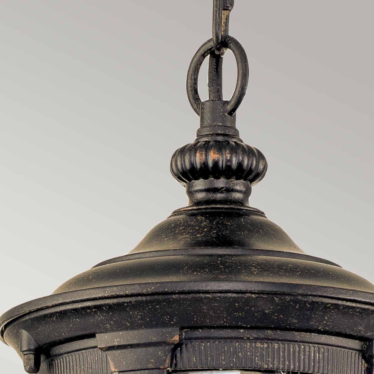 Elstead Cleveland Single Small Chain Lantern - Weathered Bronze
