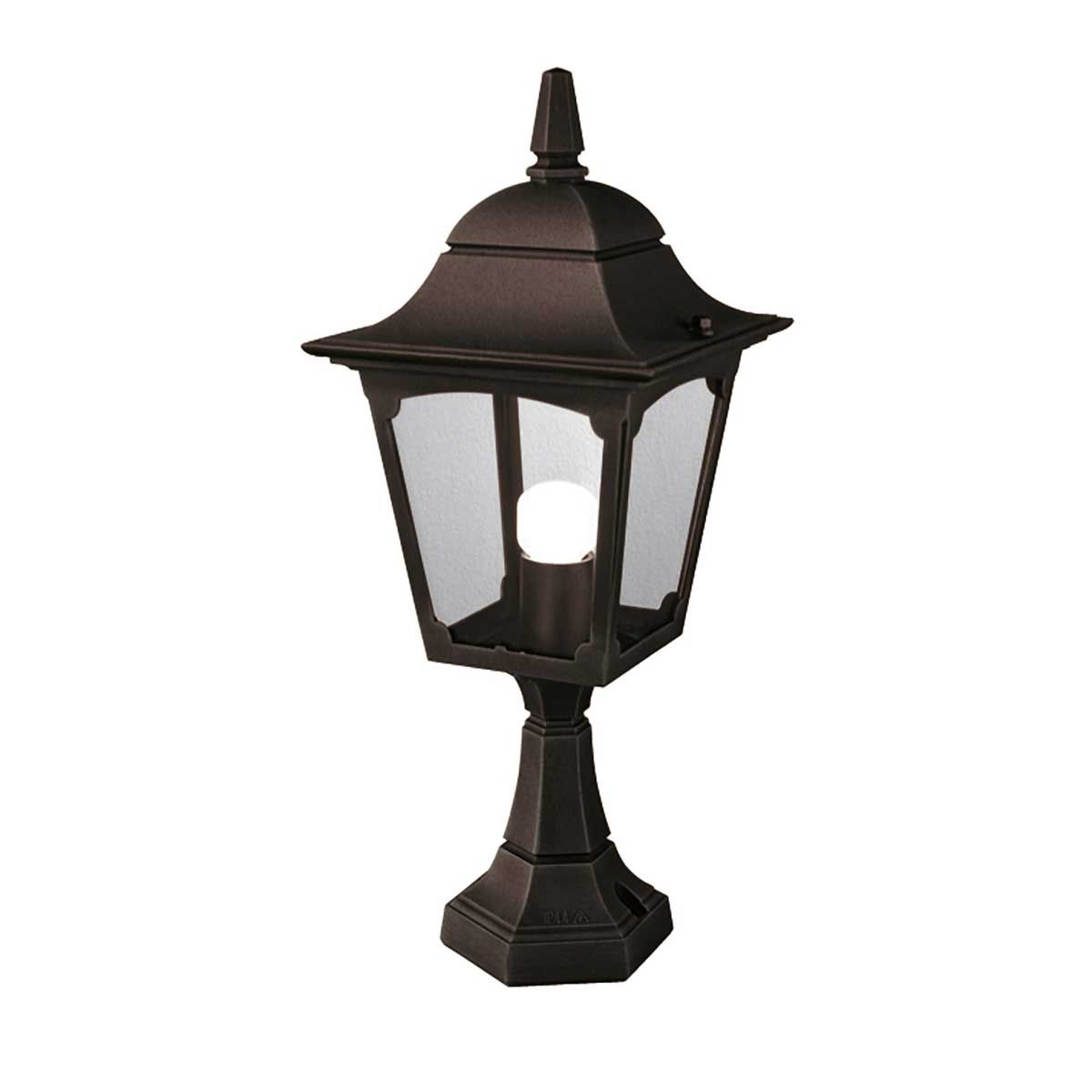 Elstead Chapel Single Pedestal Lantern - Black