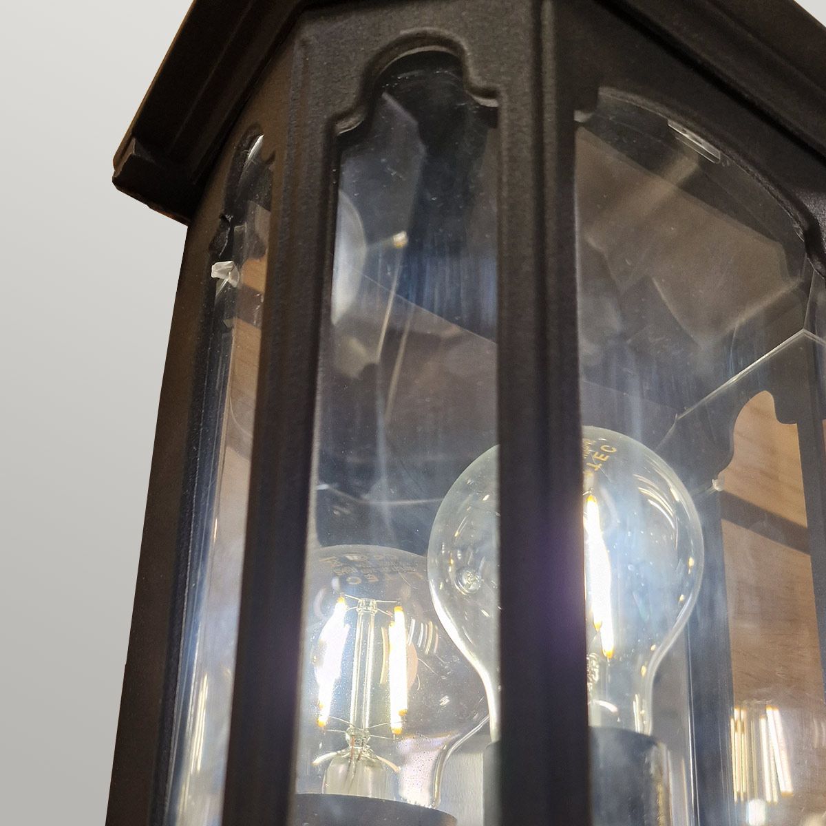 Elstead Chapel Single Small Half Lantern - Black