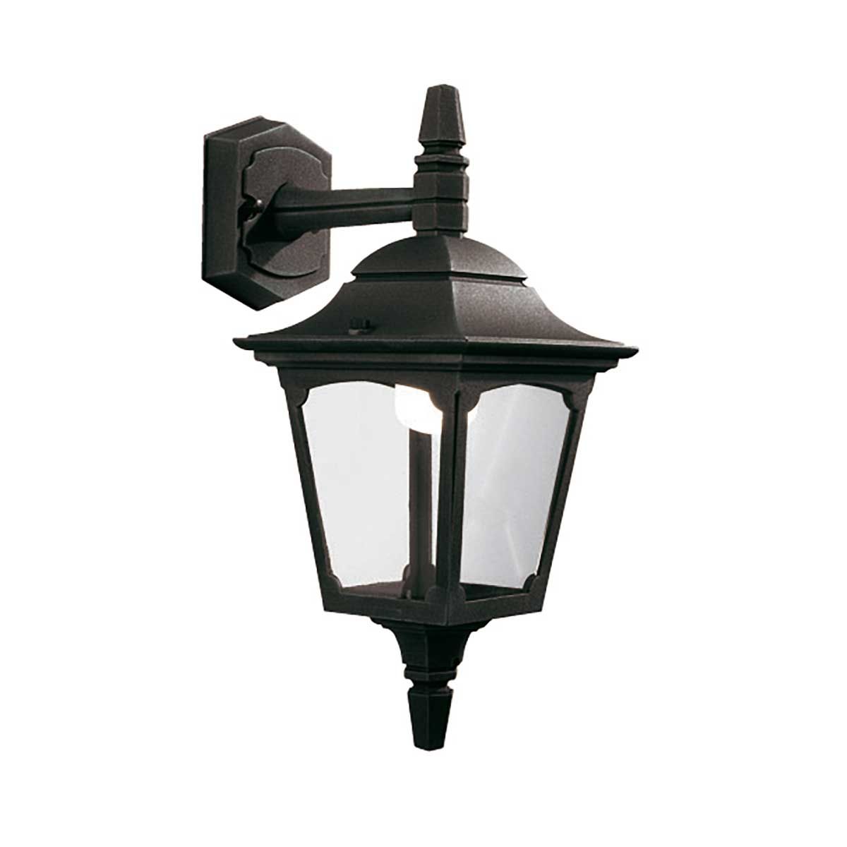 Elstead Chapel Mini Single Down Wall Lantern - Black