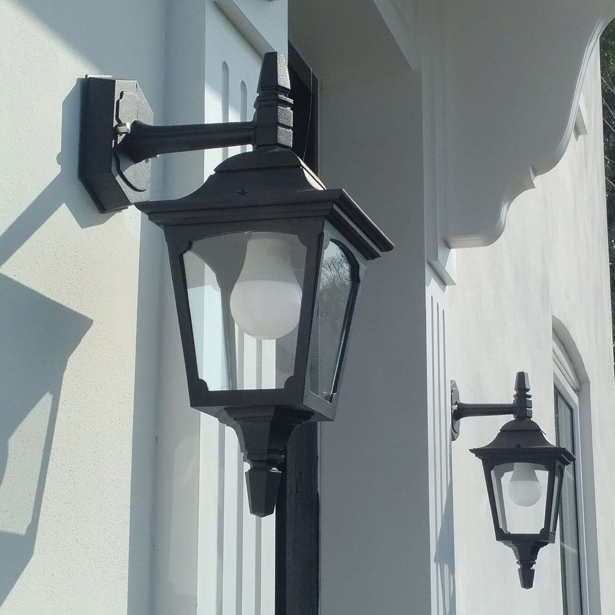 Elstead Chapel Mini Single Down Wall Lantern - Black