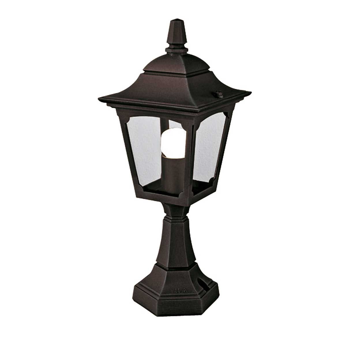 Elstead Chapel Mini Single Pedestal Lantern - Black