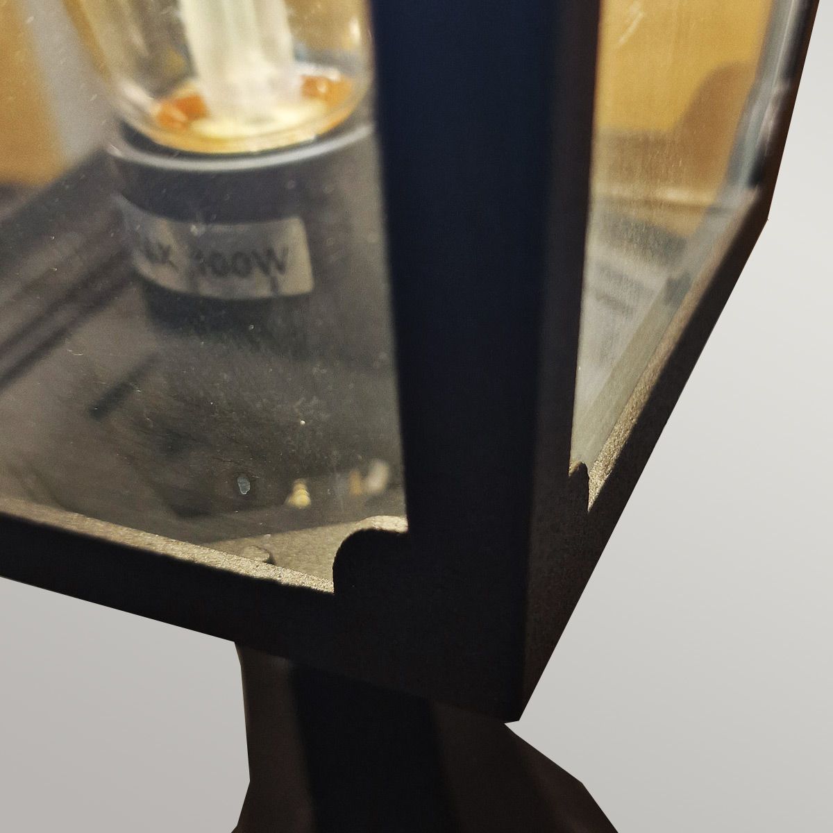 Elstead Chapel Mini Single Pedestal Lantern - Black