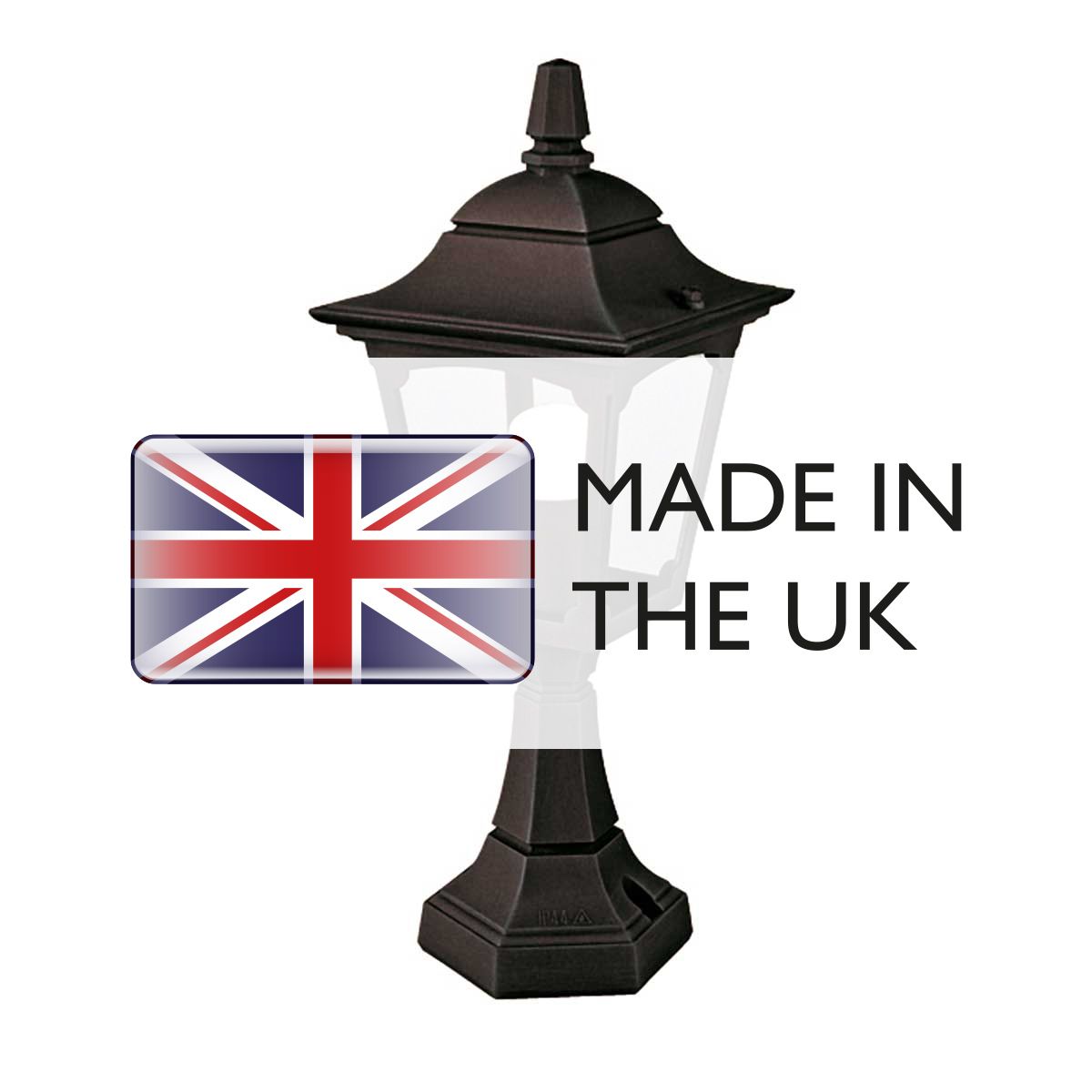 Elstead Chapel Mini Single Pedestal Lantern - Black