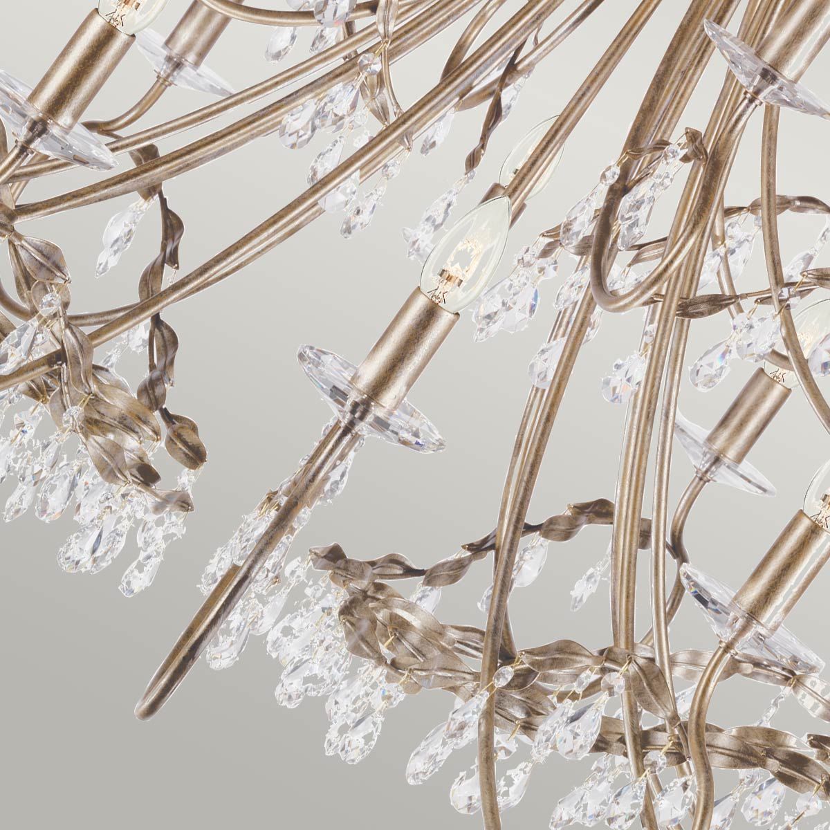 Elstead Christina 18 Light Chandelier - Silver & Gold