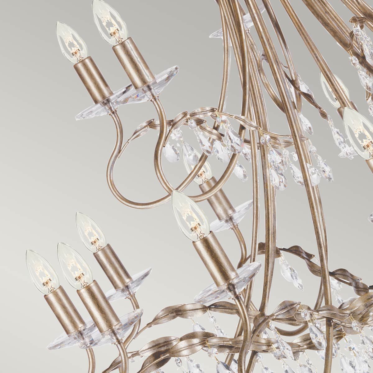 Elstead Christina 18 Light Chandelier - Silver & Gold