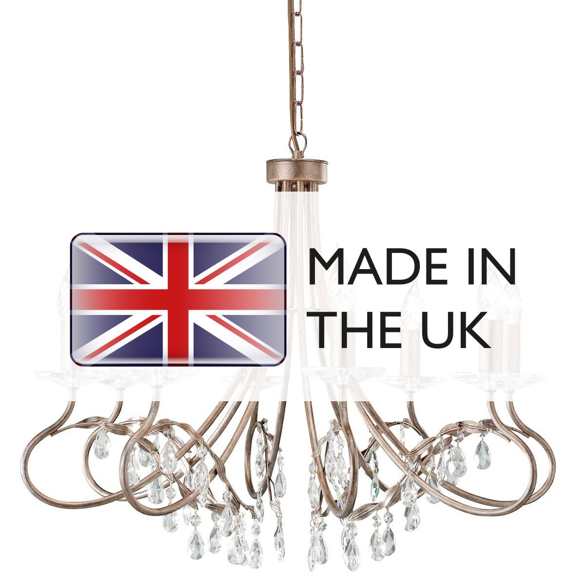 Elstead Christina 8 Light Chandelier - Silver & Gold