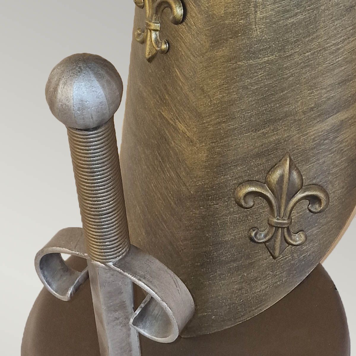 Elstead Crusader Single Table Lamp - Burnished Bronze