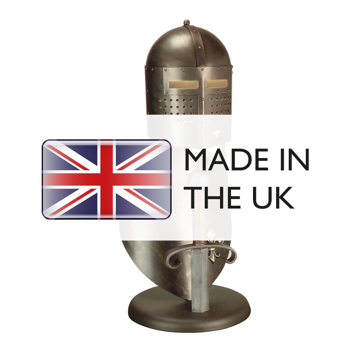Elstead Crusader Single Table Lamp - Burnished Bronze