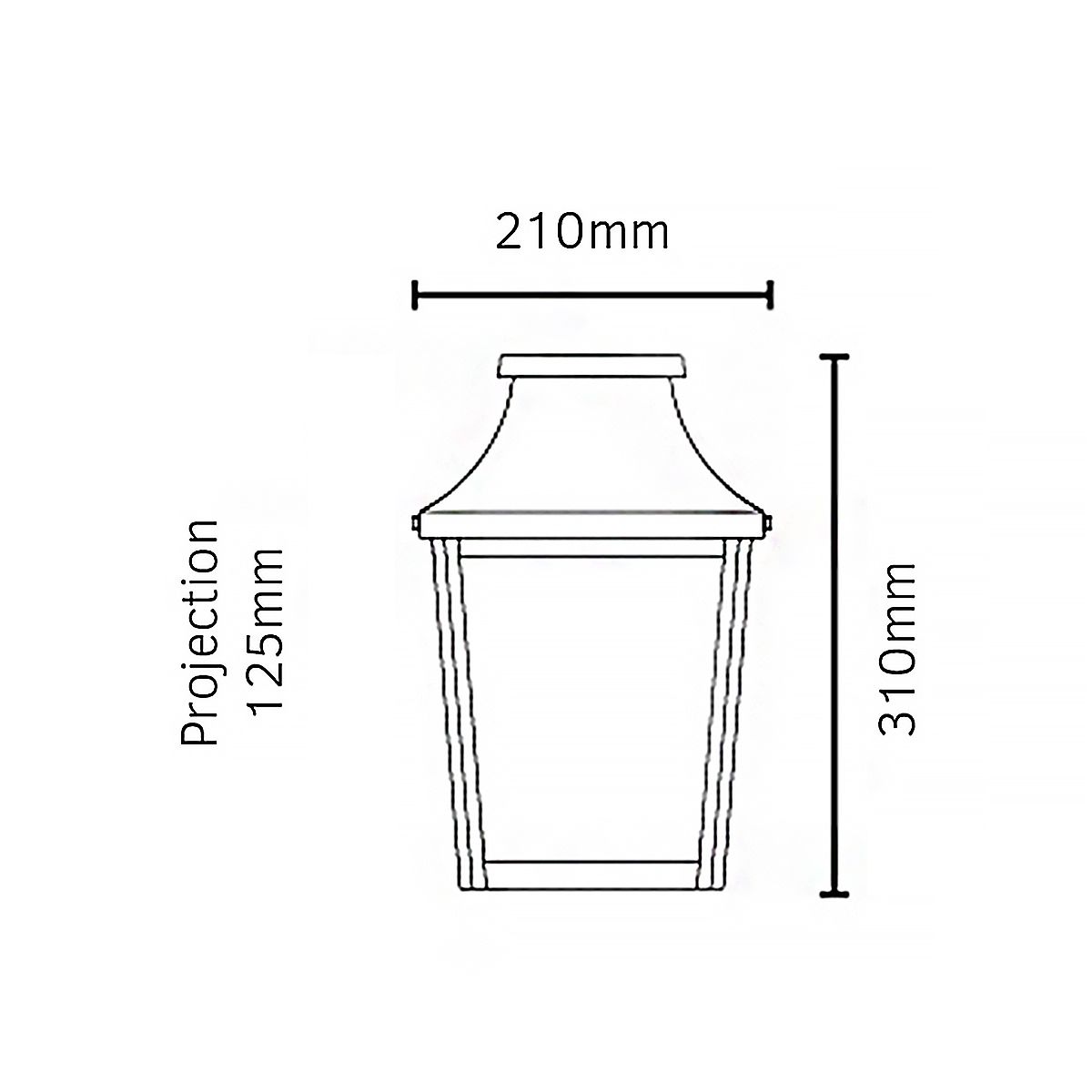 Norlys Chelsea Single Small Half Lantern - Copper