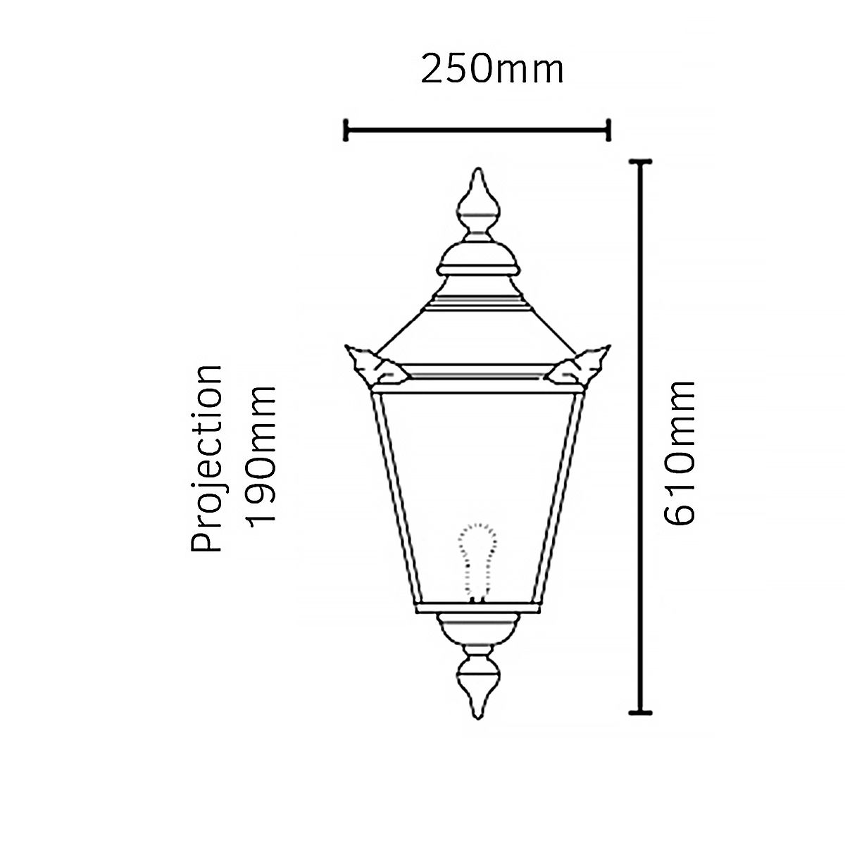 Norlys Chelsea Single Half Lantern - Copper