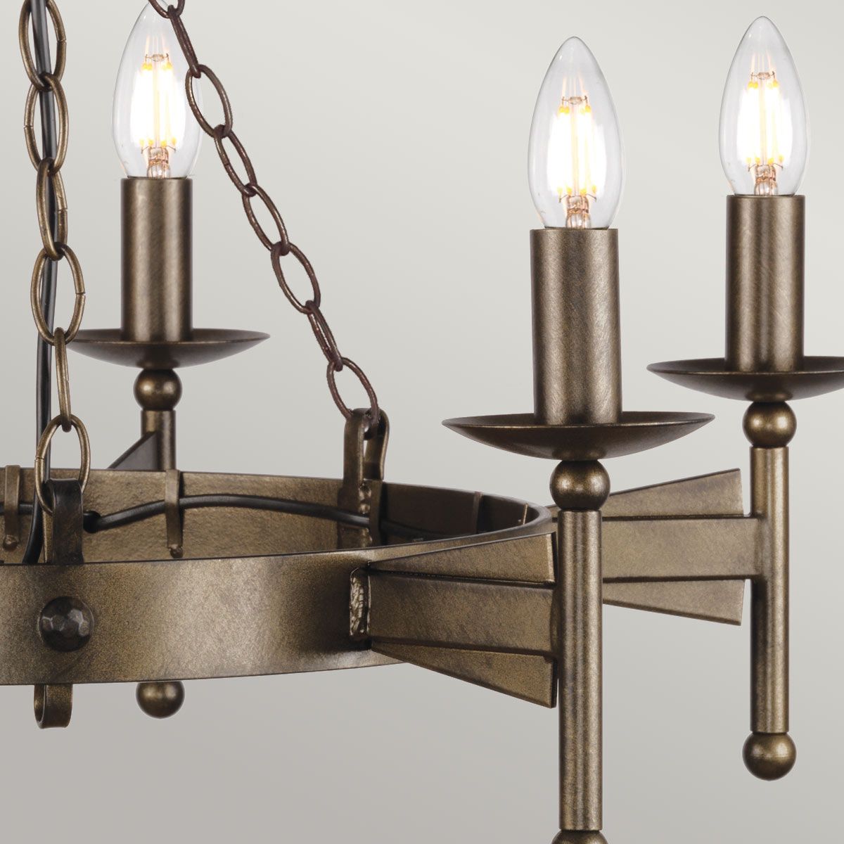 Elstead Cromwell 6 Light Chandelier - Old Bronze