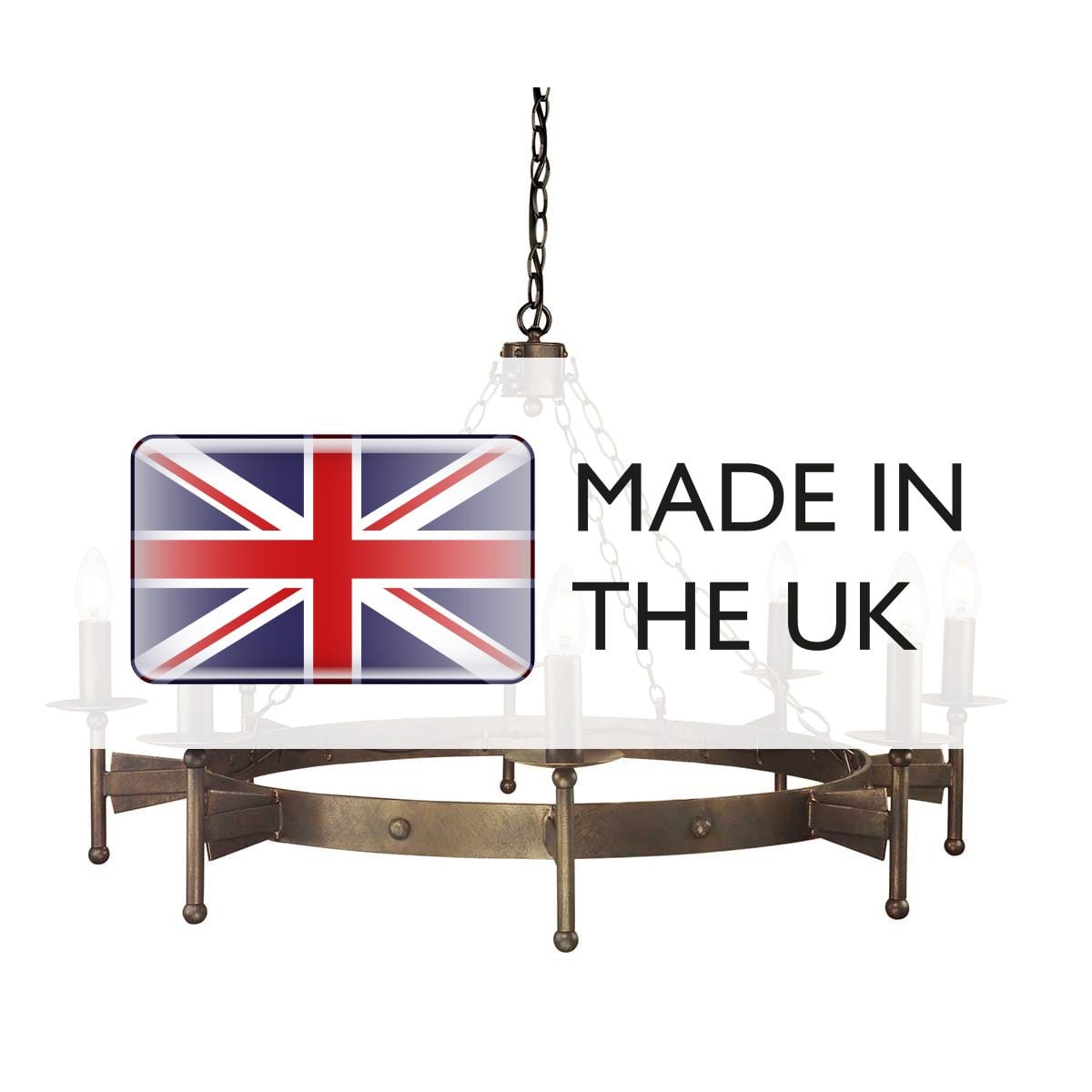 Elstead Cromwell 8 Light Chandelier - Old Bronze