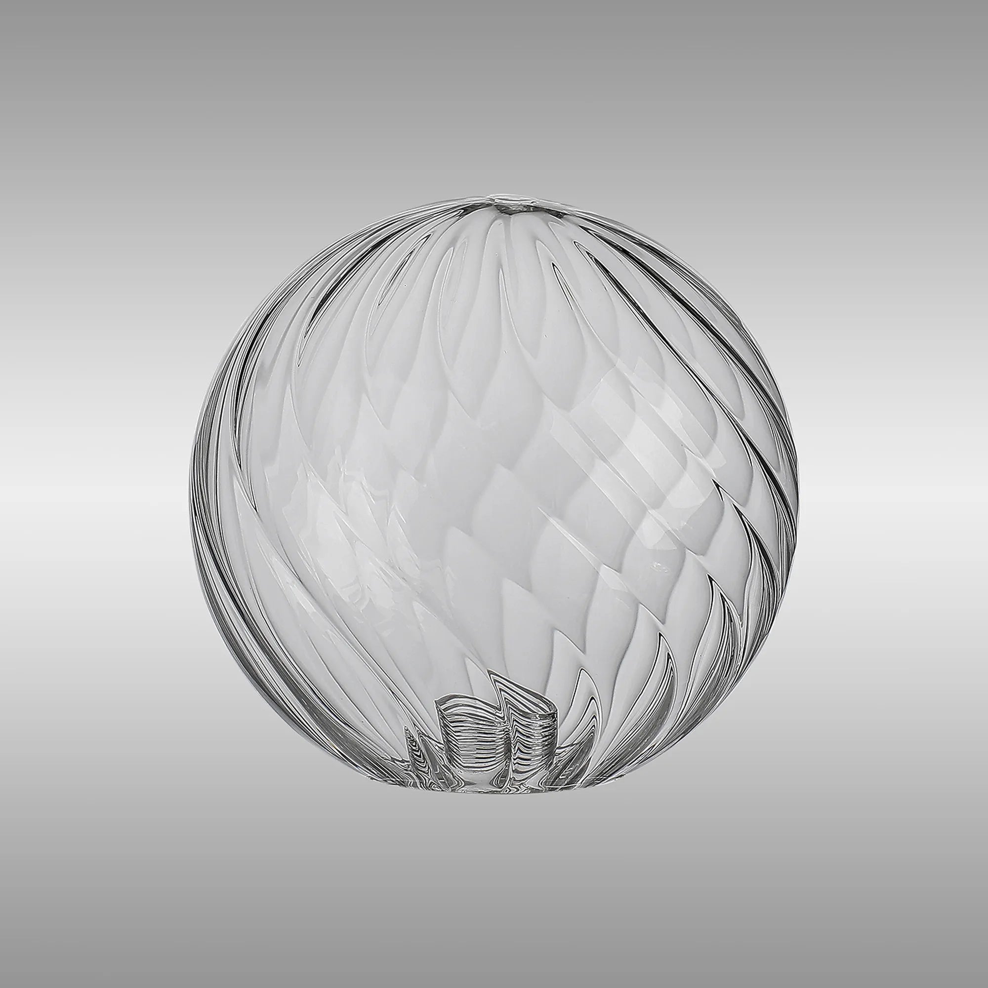 Dene 12cm Swirl Round Glass Shade (H) Clear