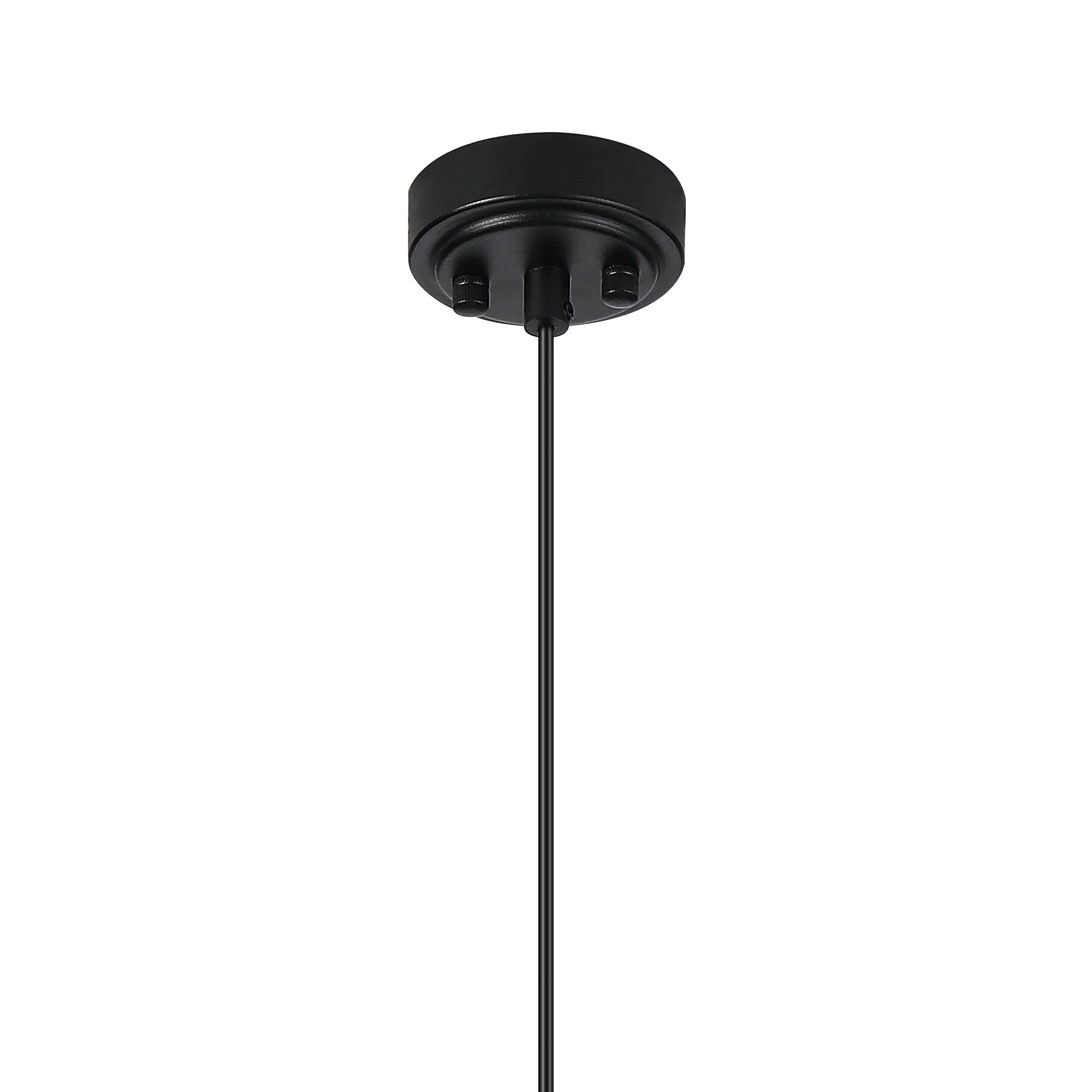 Dene Pendant 1 Light - IP44 Satin Black & Amber Smooth Tubular Glass