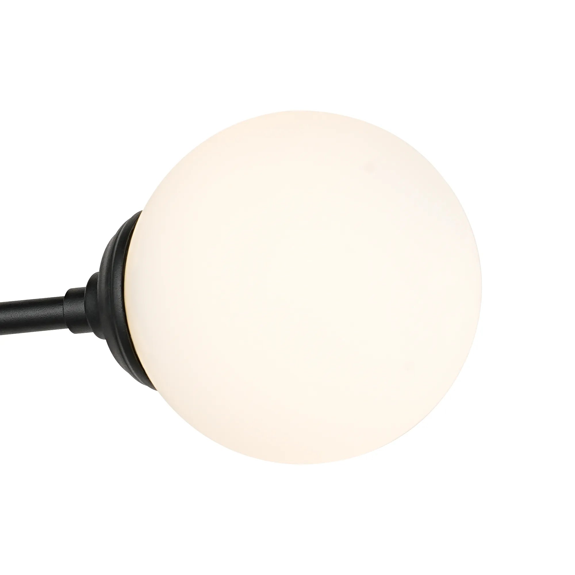Fabula Dene Ceiling & Wall Light - Linear 2 Light - IP44 Satin Black & White Smooth Round Glass