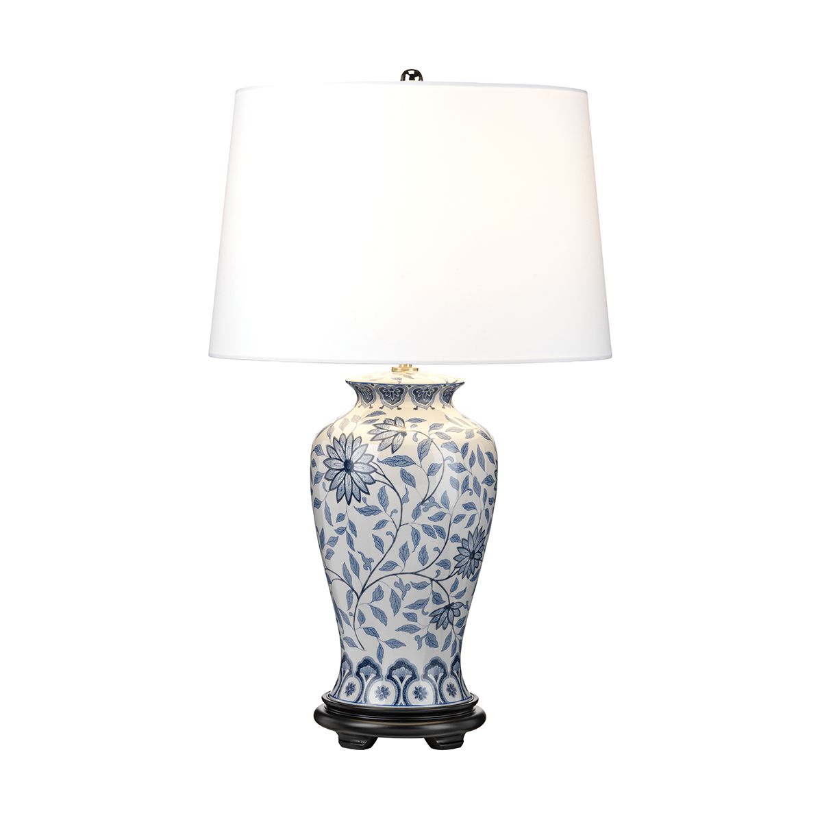 Elstead Ying 1 Light Table Lamp - Blue & White