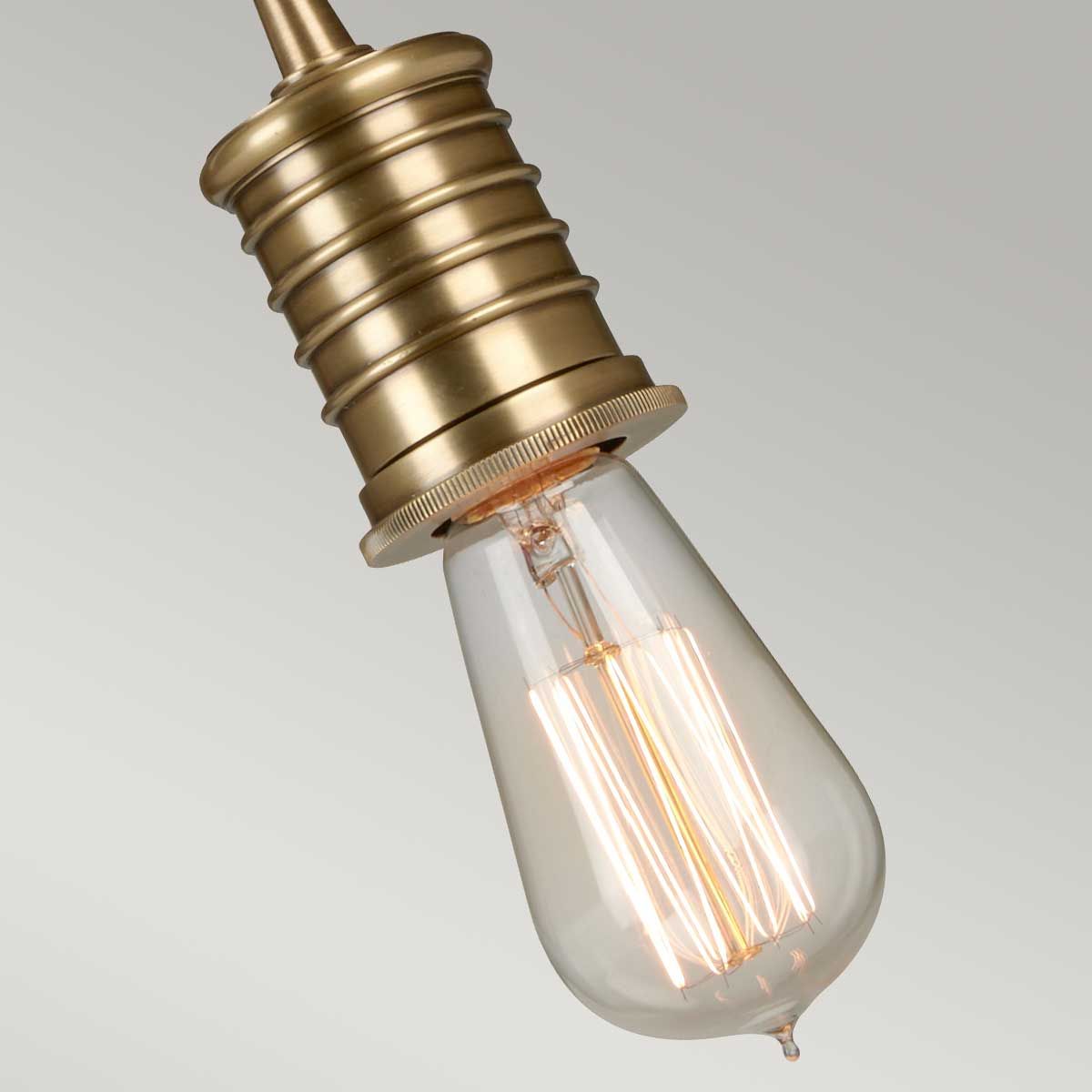 Elstead Douille 1 Light Pendant - Aged Brass