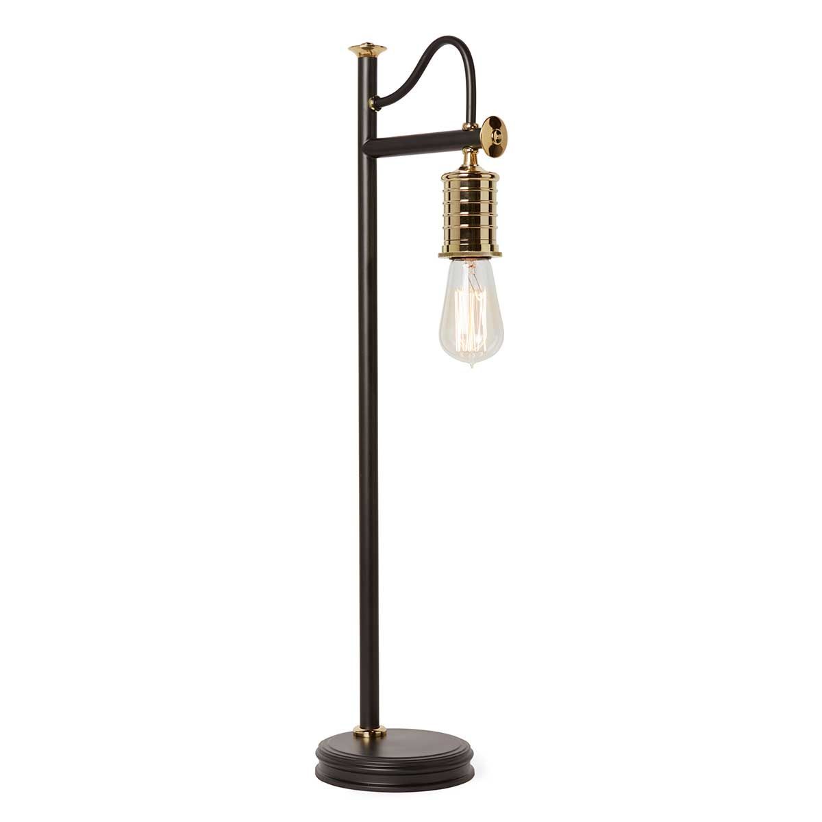 Elstead Douille Single Table Lamp - Black & Polished Brass