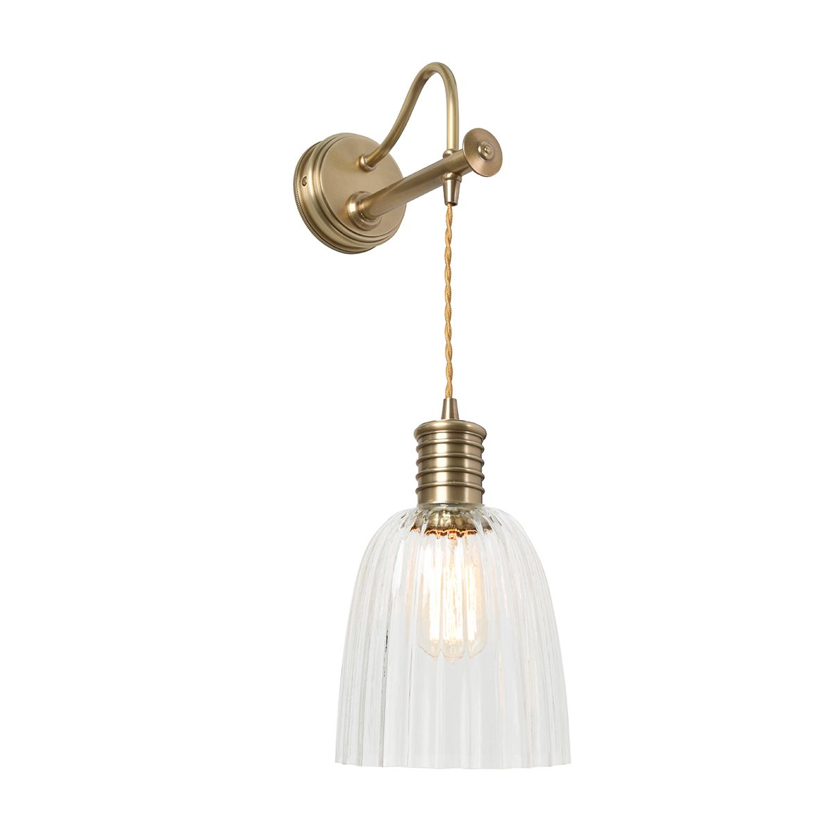 Elstead Douille Single Wall Light - Aged Brass