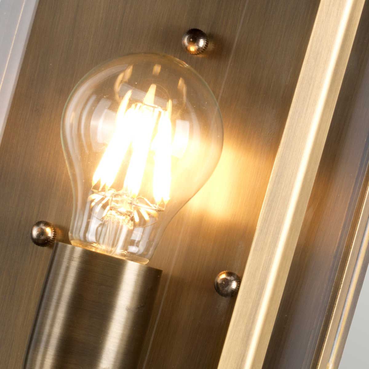 Elstead Downing Street Wall Lantern - Aged Brass