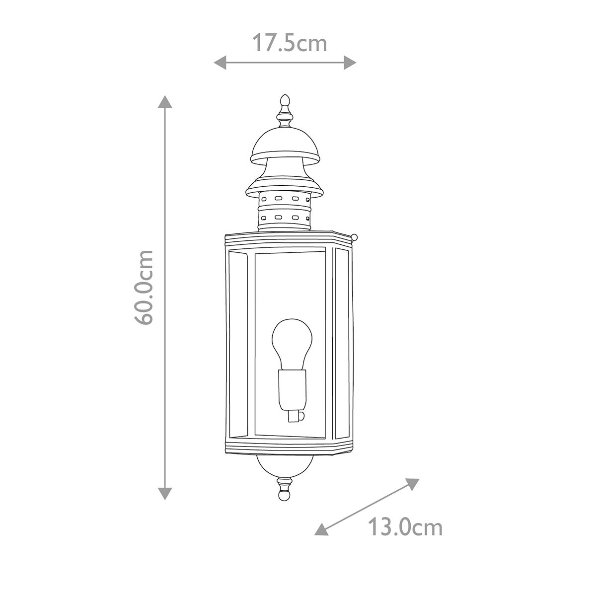 Elstead Downing Street Wall Lantern - Aged Brass