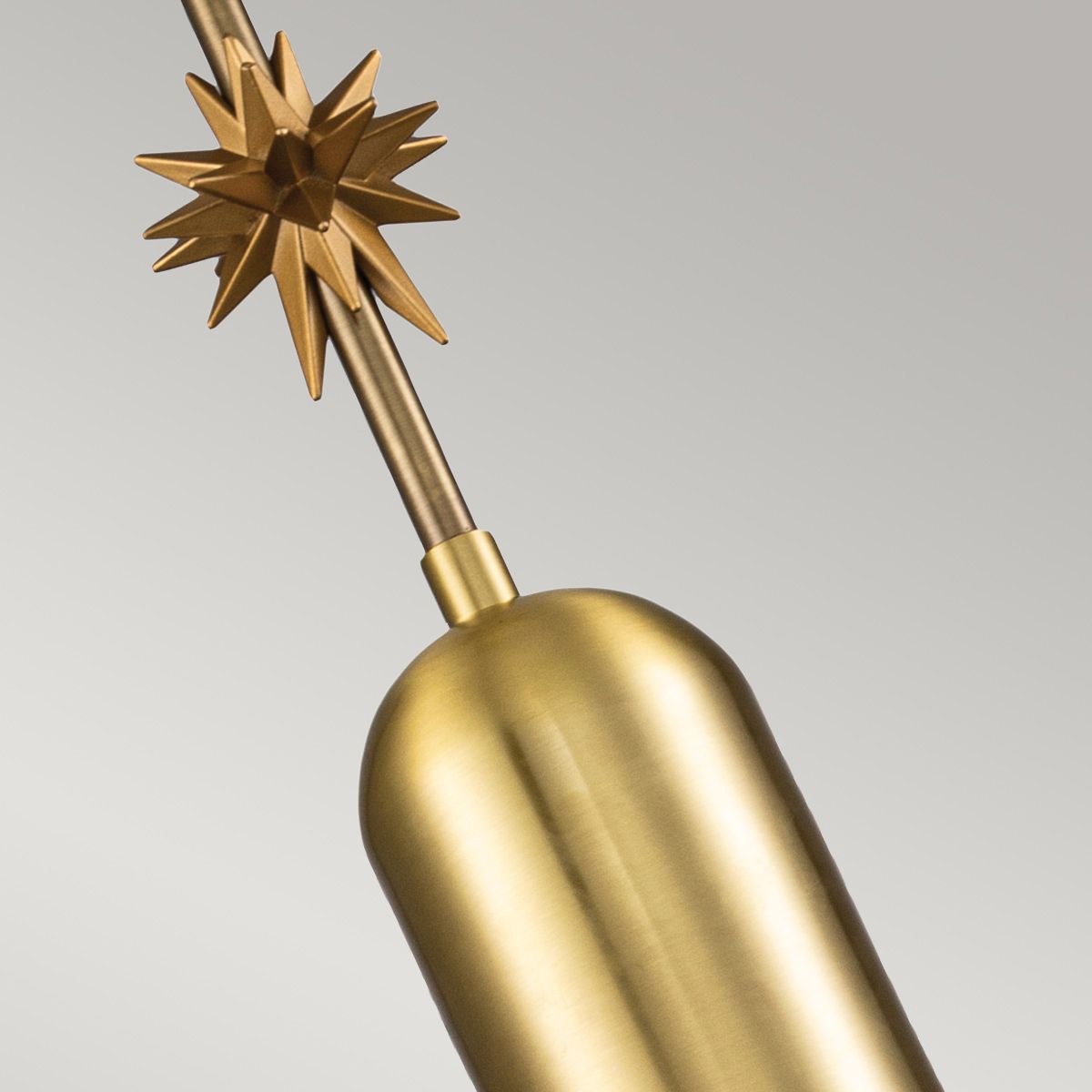 Elstead Etoile 1 Light Medium Pendant - Aged Brass & Gold Leaf