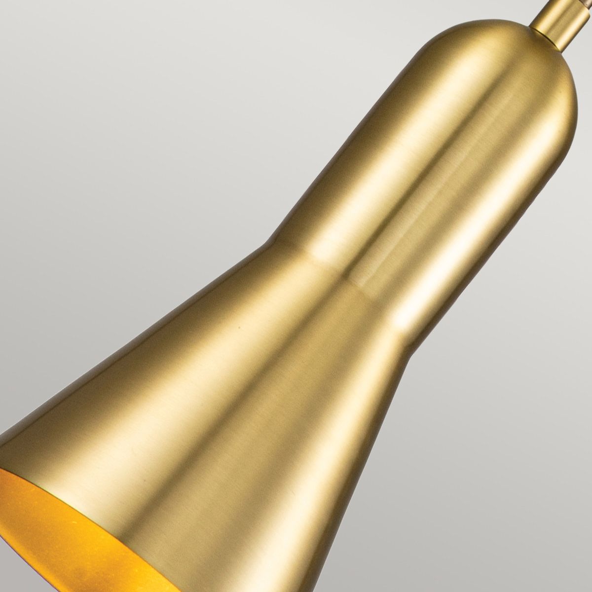 Elstead Etoile 1 Light Small Pendant - Aged Brass & Gold Leaf