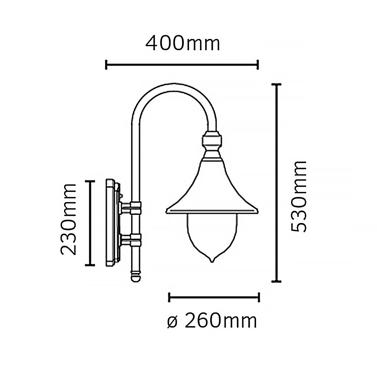 Norlys Firenze Single Wall Lantern - Black