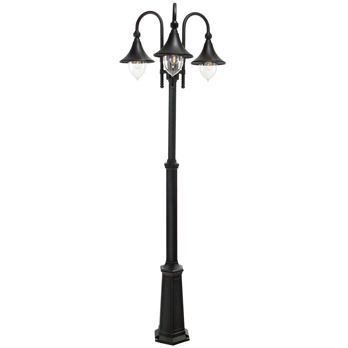 Norlys Firenze 3 Light Lamp Post - Black
