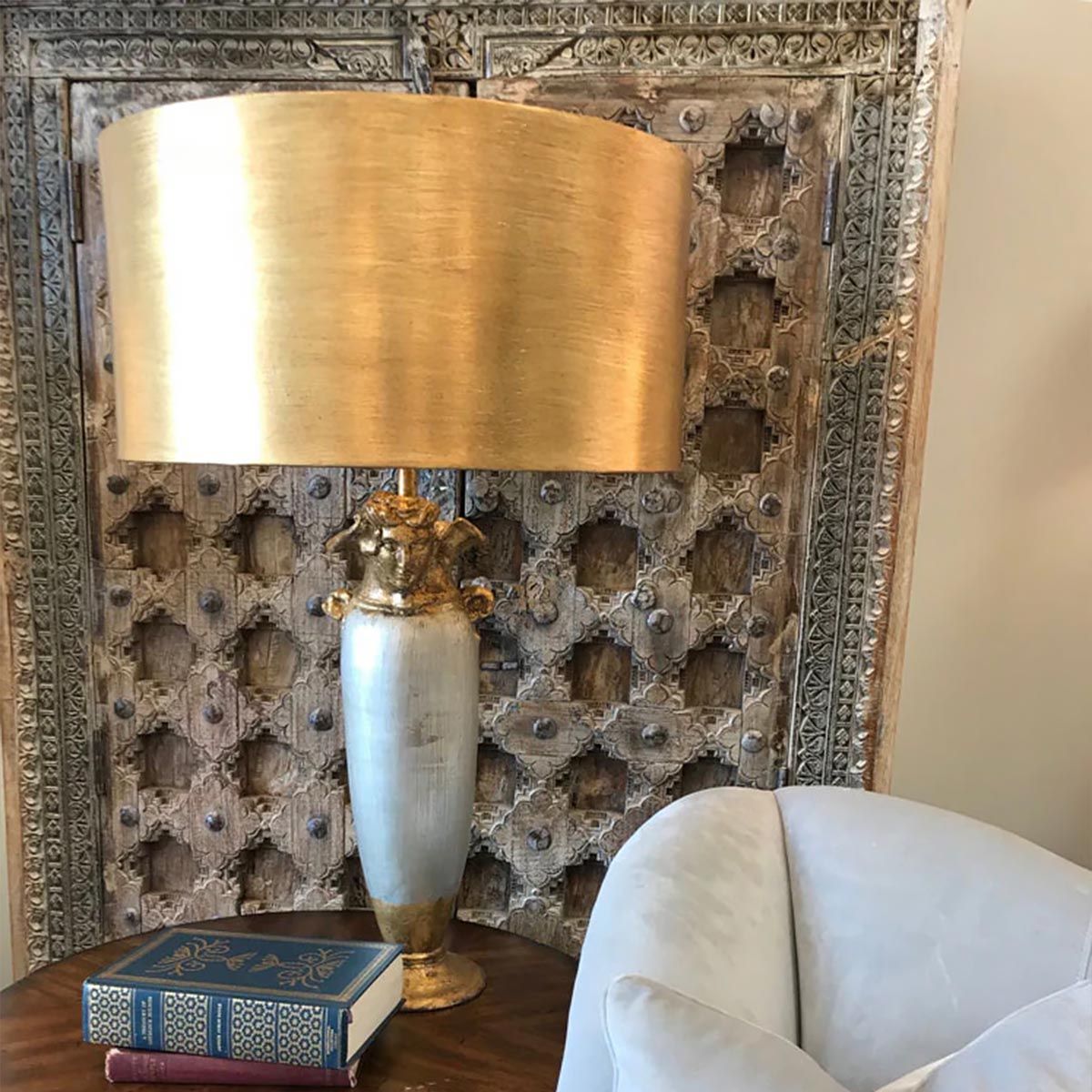 Flambeau Bienville Single Table Lamp - Silver & Gold