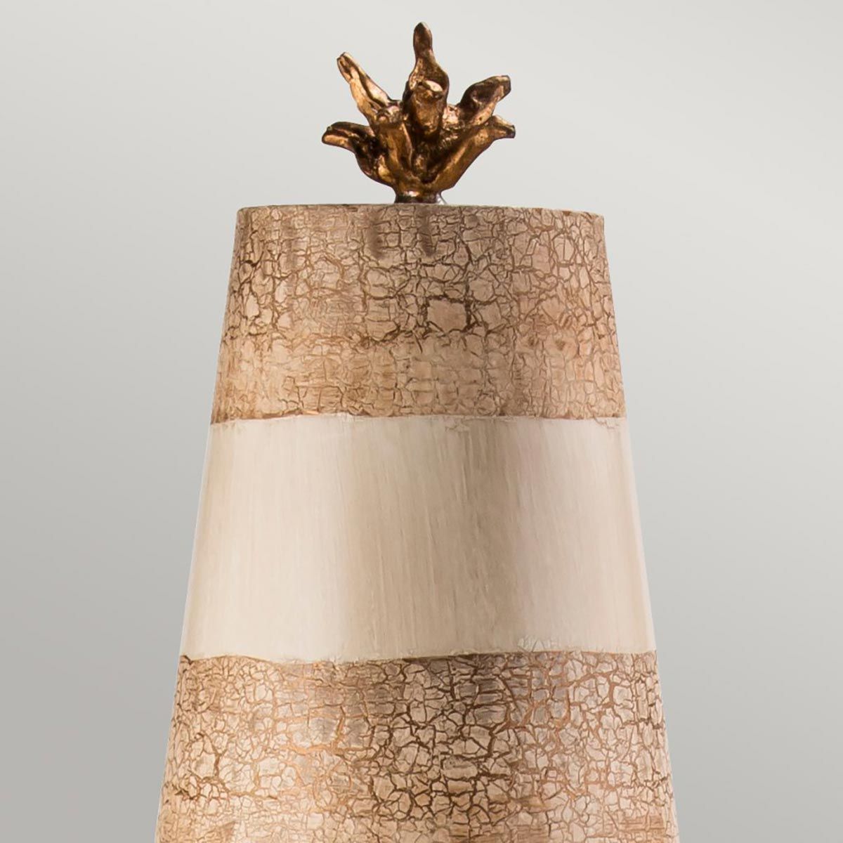 Flambeau Birdland Single Table Lamp - Gold Leaf & Cream