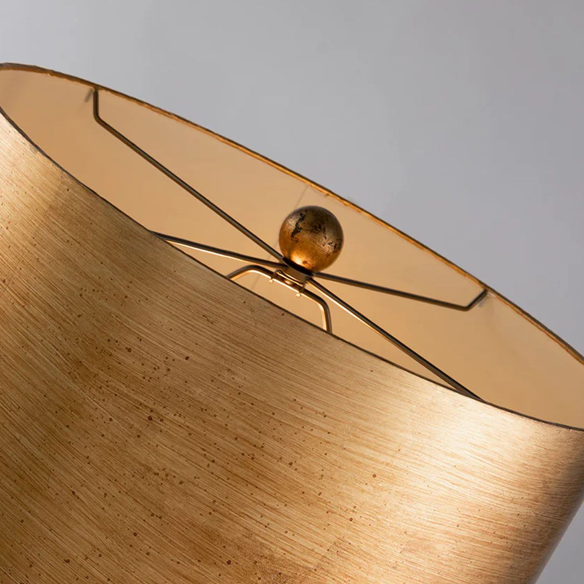 Flambeau Jackson 1 Light Table Lamp - Antiqued Silver with Gold Leaf Accents