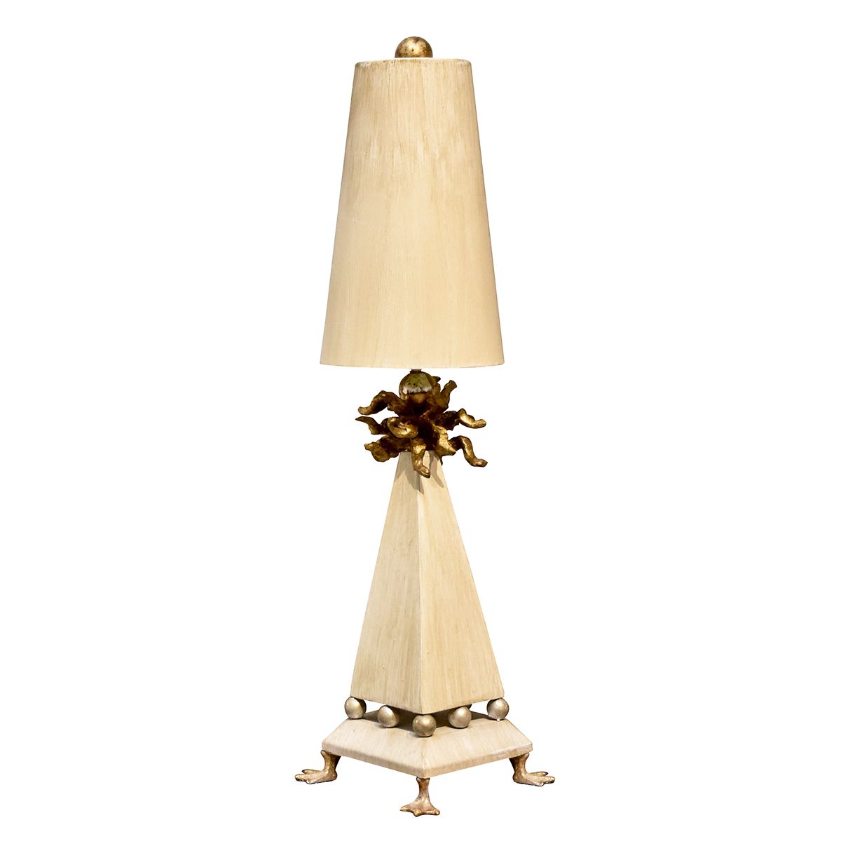 Flambeau Leda Single Table Lamp - Cream Patina