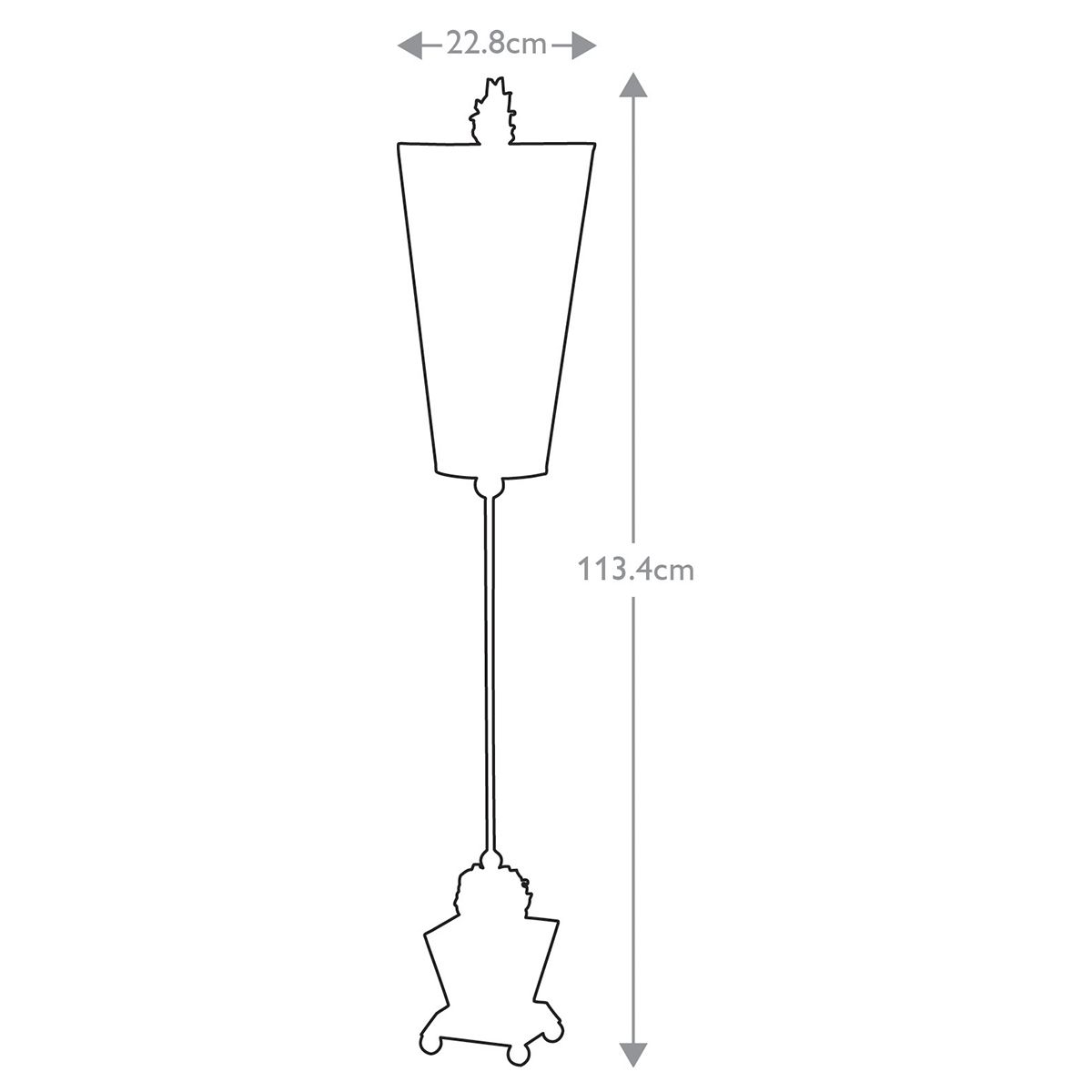 Flambeau Peony Single Table Lamp - Taupe & Black