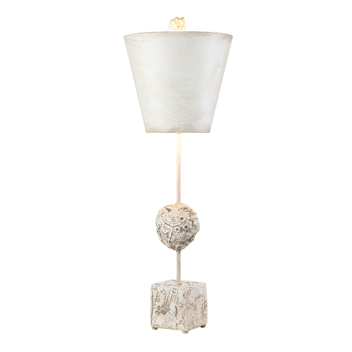 Flambeau Petra 1 Light Table Lamp - Bone White