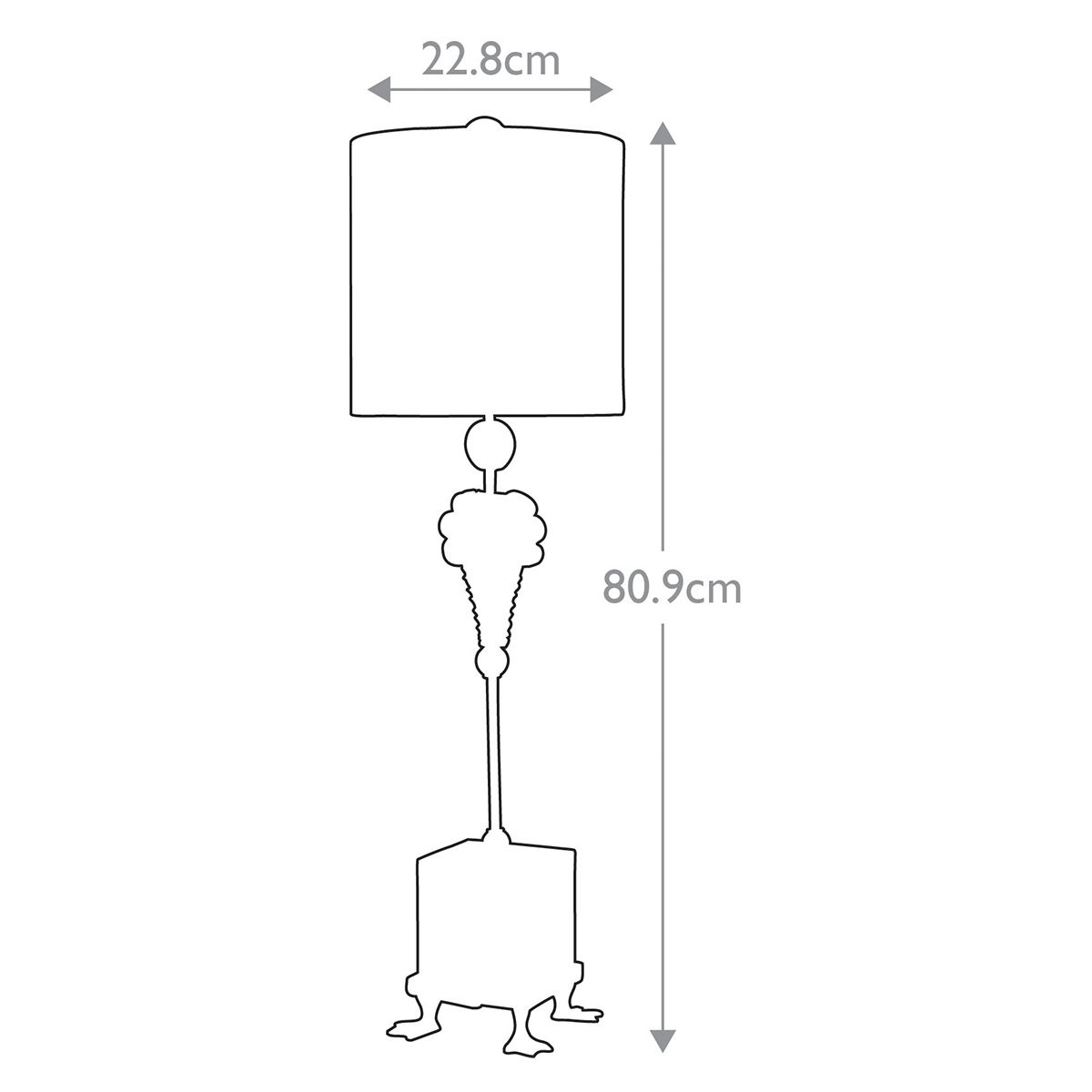 Flambeau Pompadour X Single Table Lamp