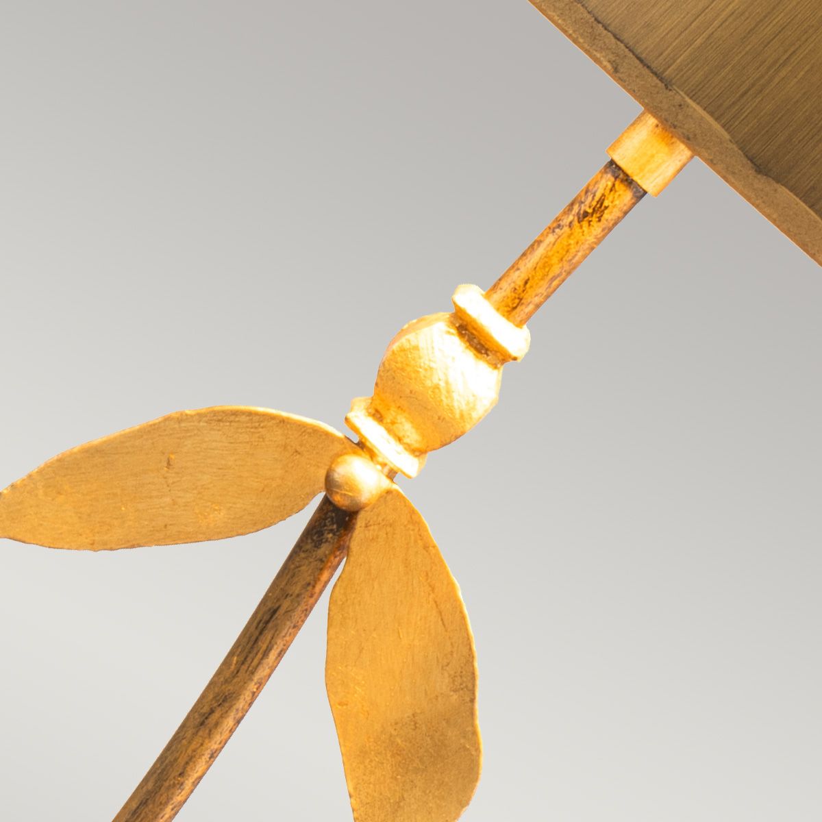 Flambeau Red Bell Single Table Lamp - Gold