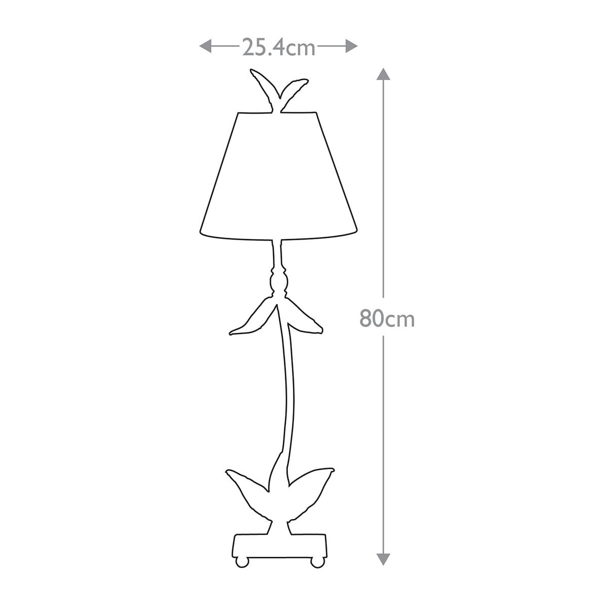 Flambeau Red Bell Single Table Lamp - Silver