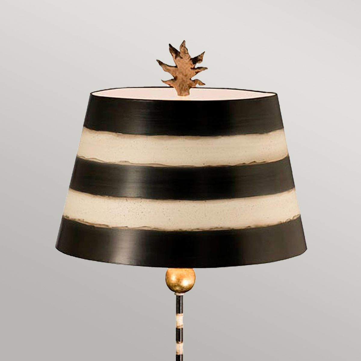 Flambeau South Beach Single Table Lamp - Black & Cream