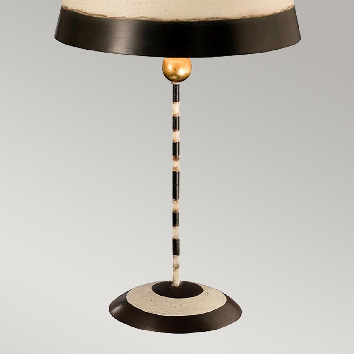 Flambeau South Beach Single Table Lamp - Black & Cream