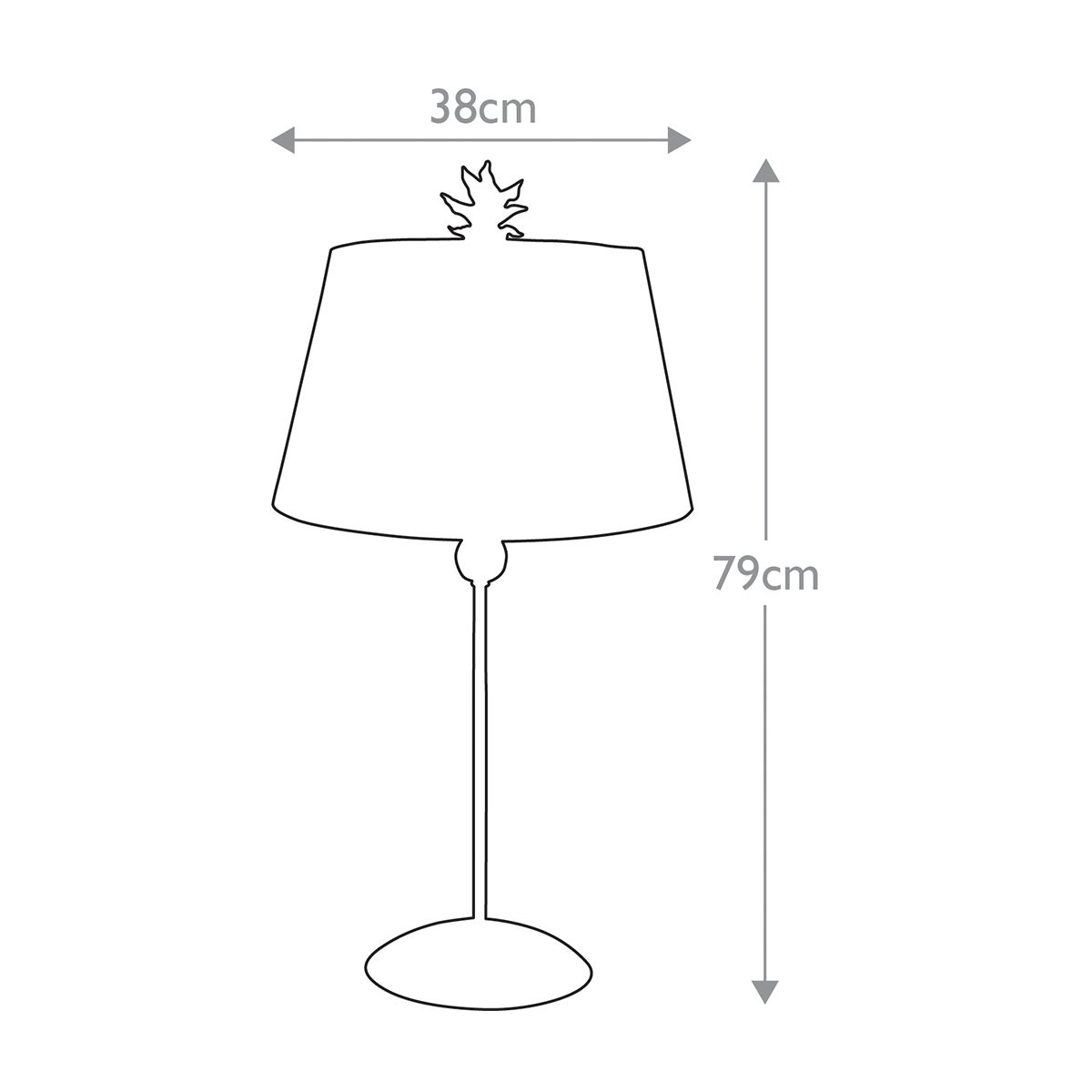 Flambeau South Beach Single Table Lamp - Black & Cream