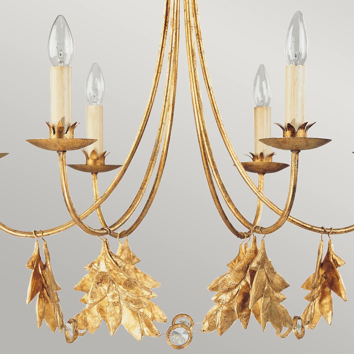 Flambeau Sweet Olive 6 Light Chandelier - Gilded Gold