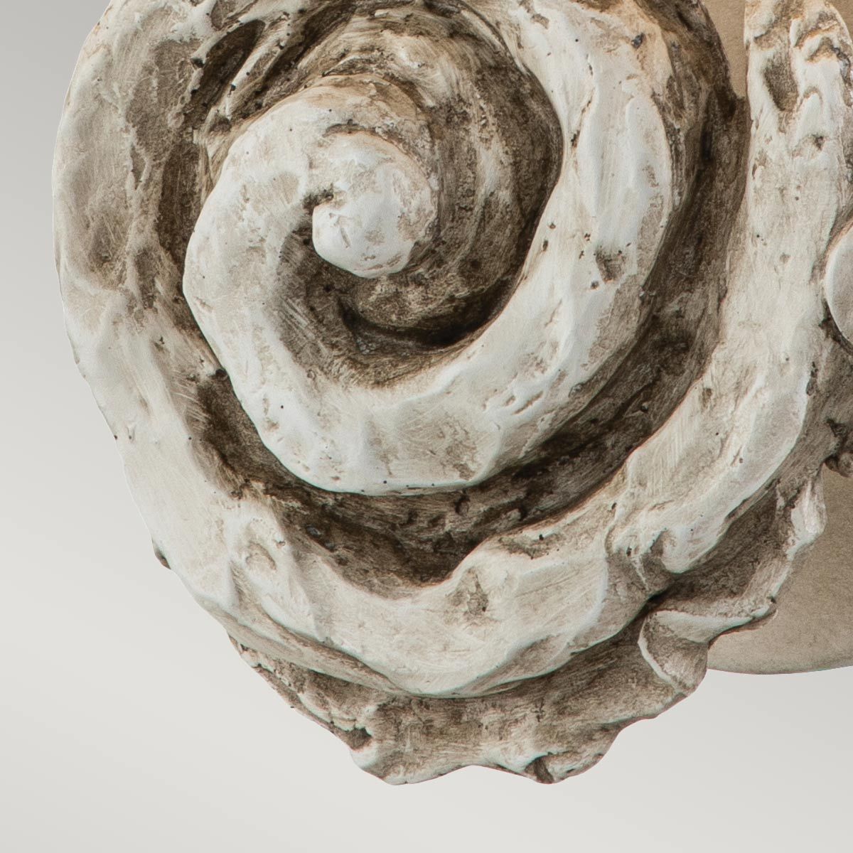 Flambeau Swirl 1 Light Large Wall Light - Bone White