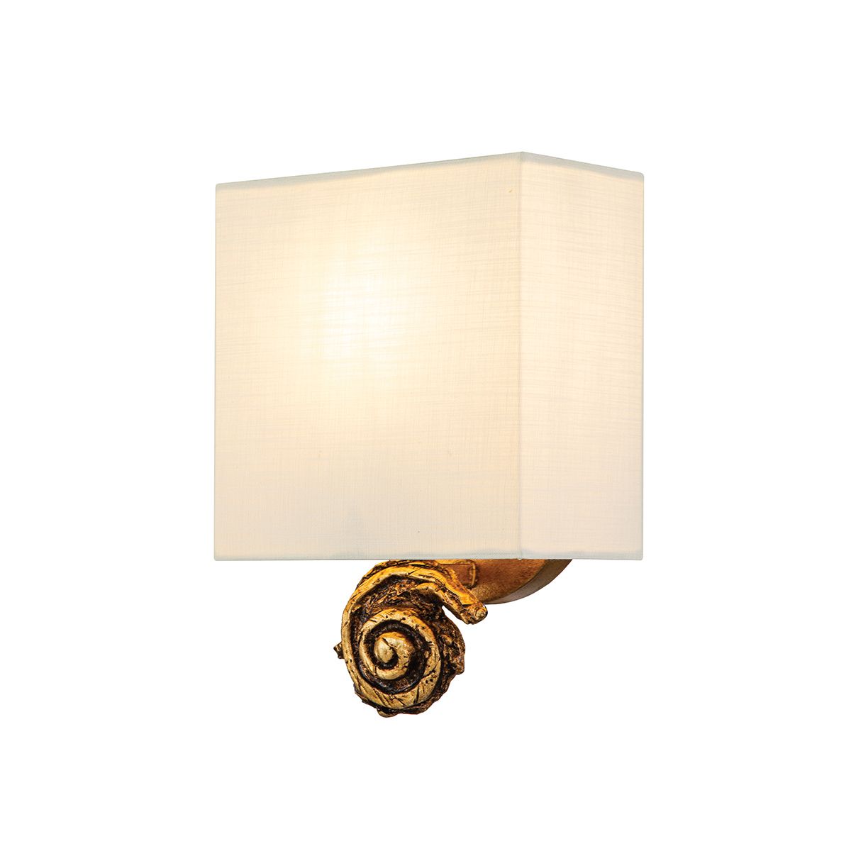 Flambeau Swirl 1 Light Small Wall Light - Gold Leaf