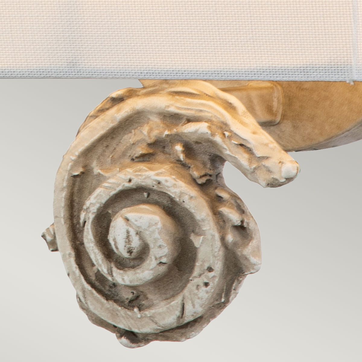 Flambeau Swirl 1 Light Small Wall Light - Bone White