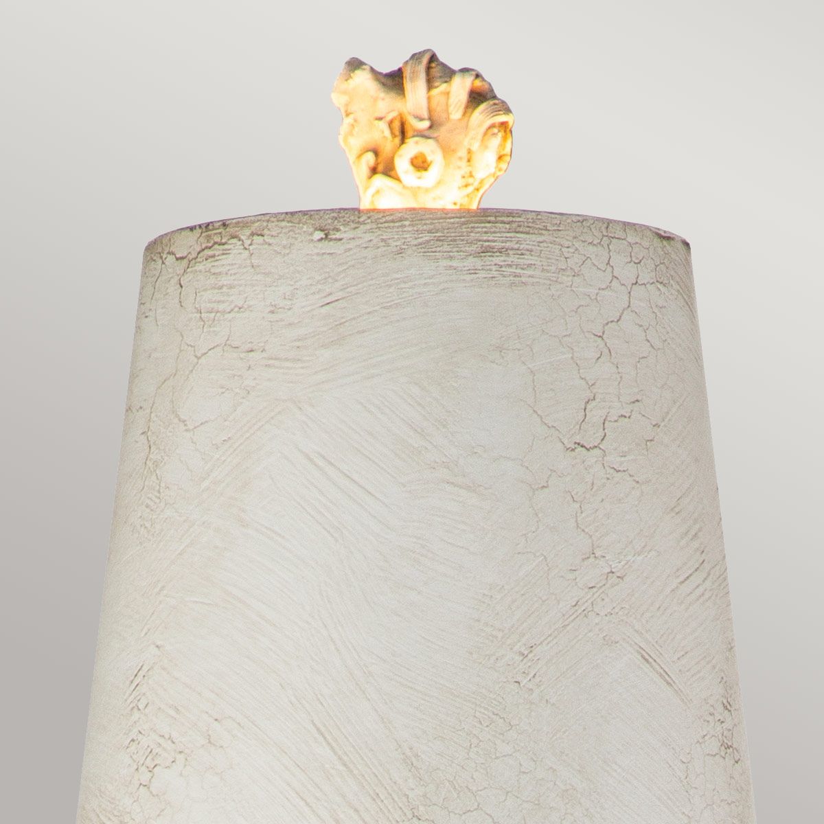 Flambeau Swirl 1 Light Table Lamp - Bone White